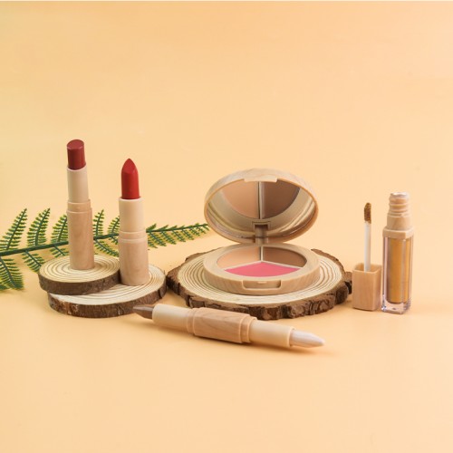 Plastic Wood Grain Series Eyeshadow Lipstick Set